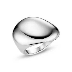 Statement Organic Pebble Ring - Silver