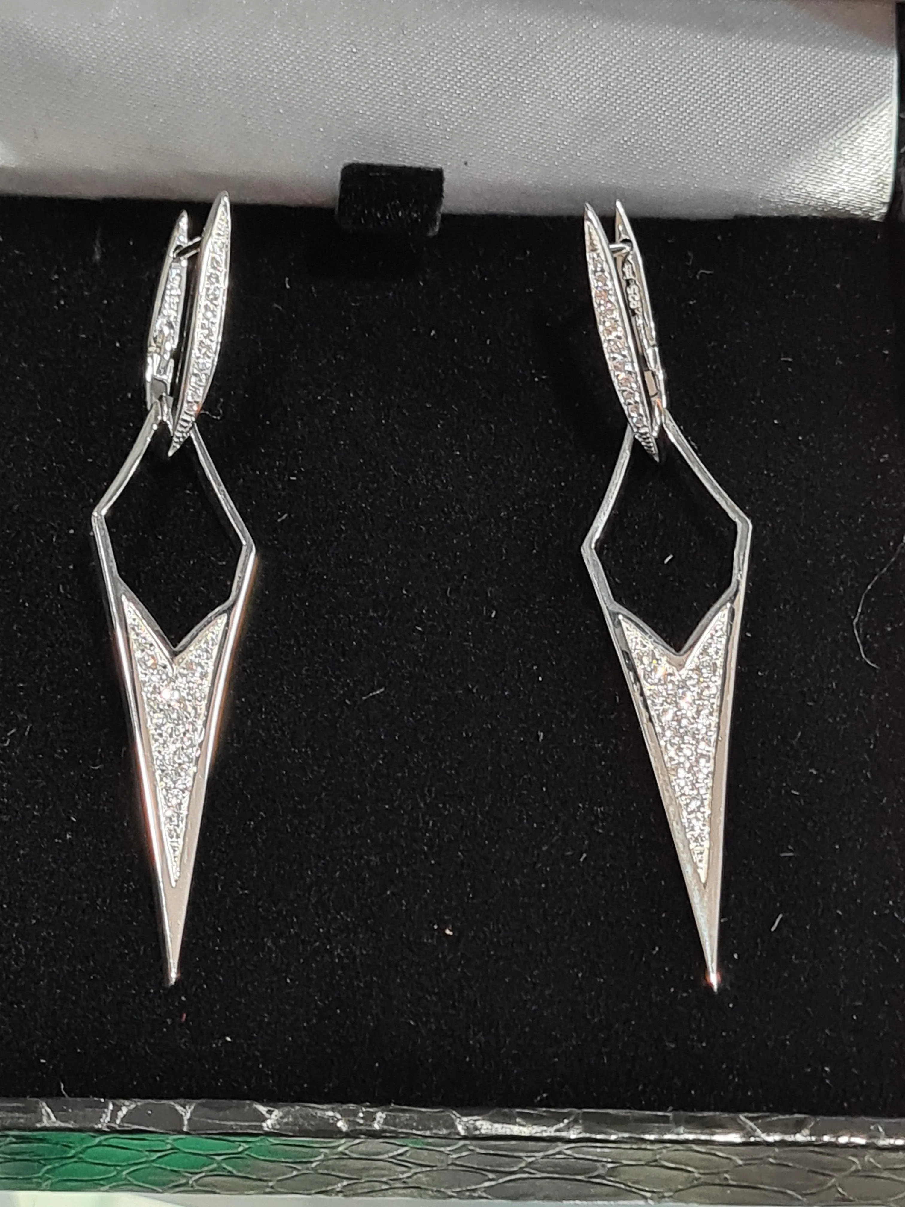 Sterling Silver Art Deco Earrings