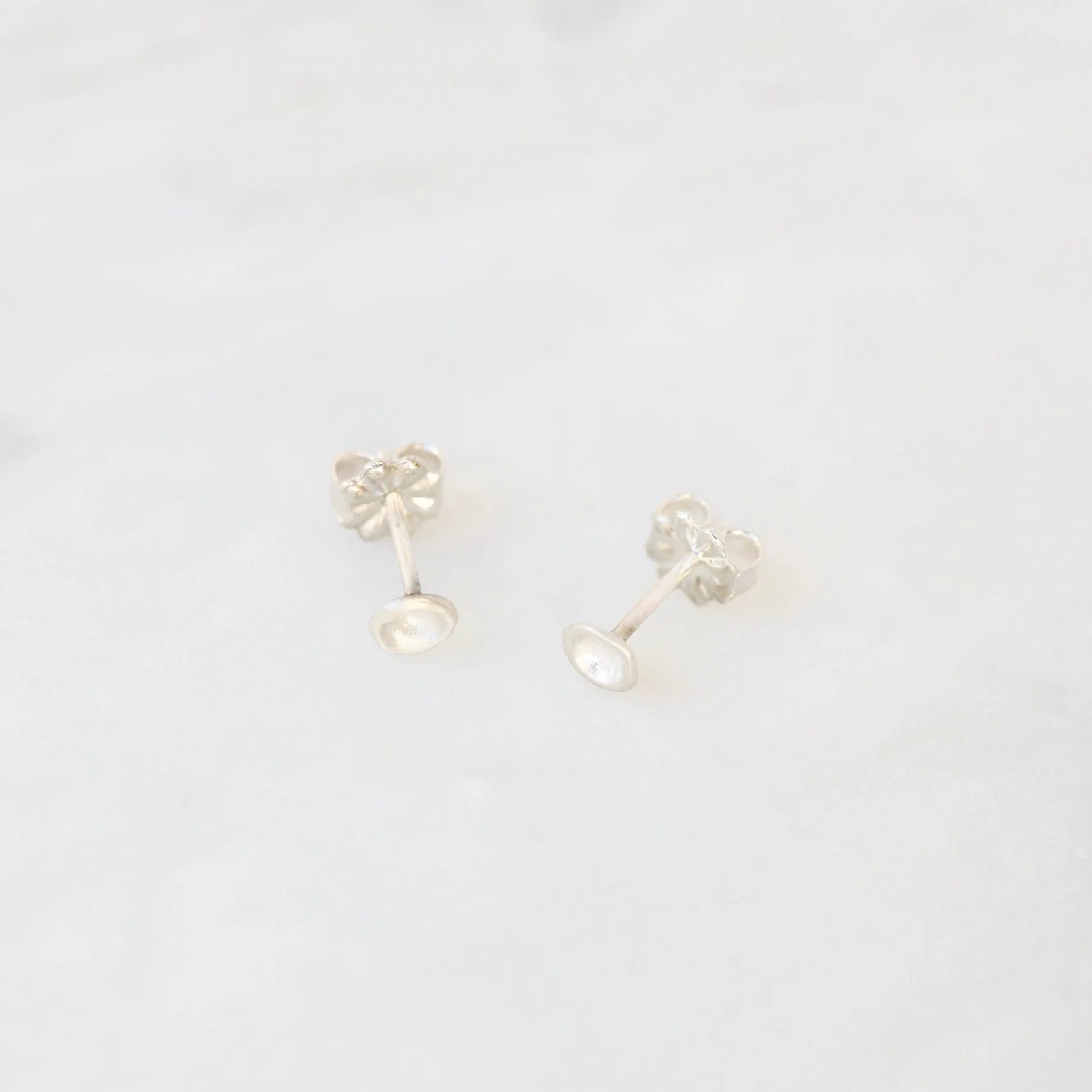 Sterling Silver Baby Mussel Shell Studs