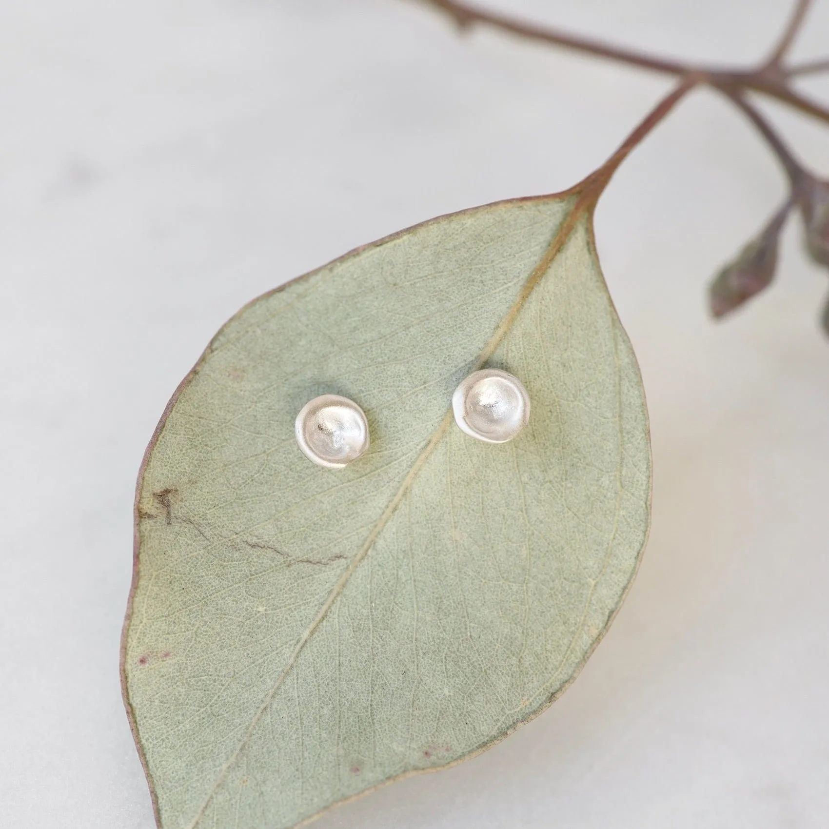 Sterling Silver Baby Mussel Shell Studs