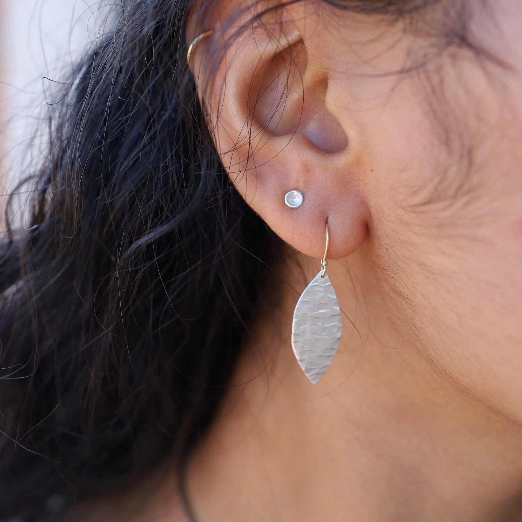 Sterling Silver Baby Mussel Shell Studs