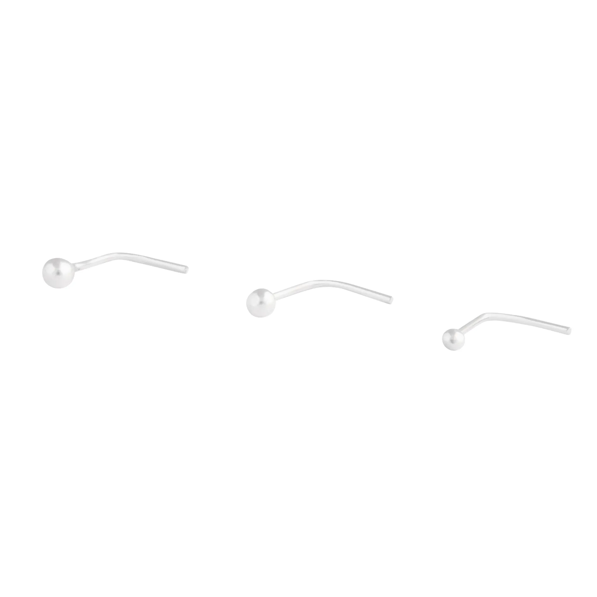 Sterling Silver Bead Nose Stud Pack