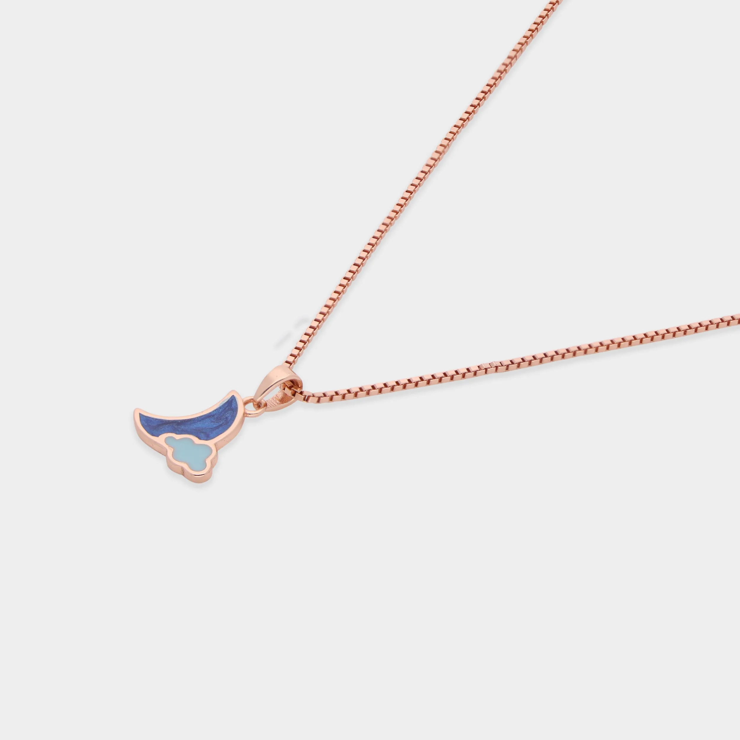 Sterling Silver Fancy Design Enamel Pendant Necklace | SKU : 0003631010, 0021546310