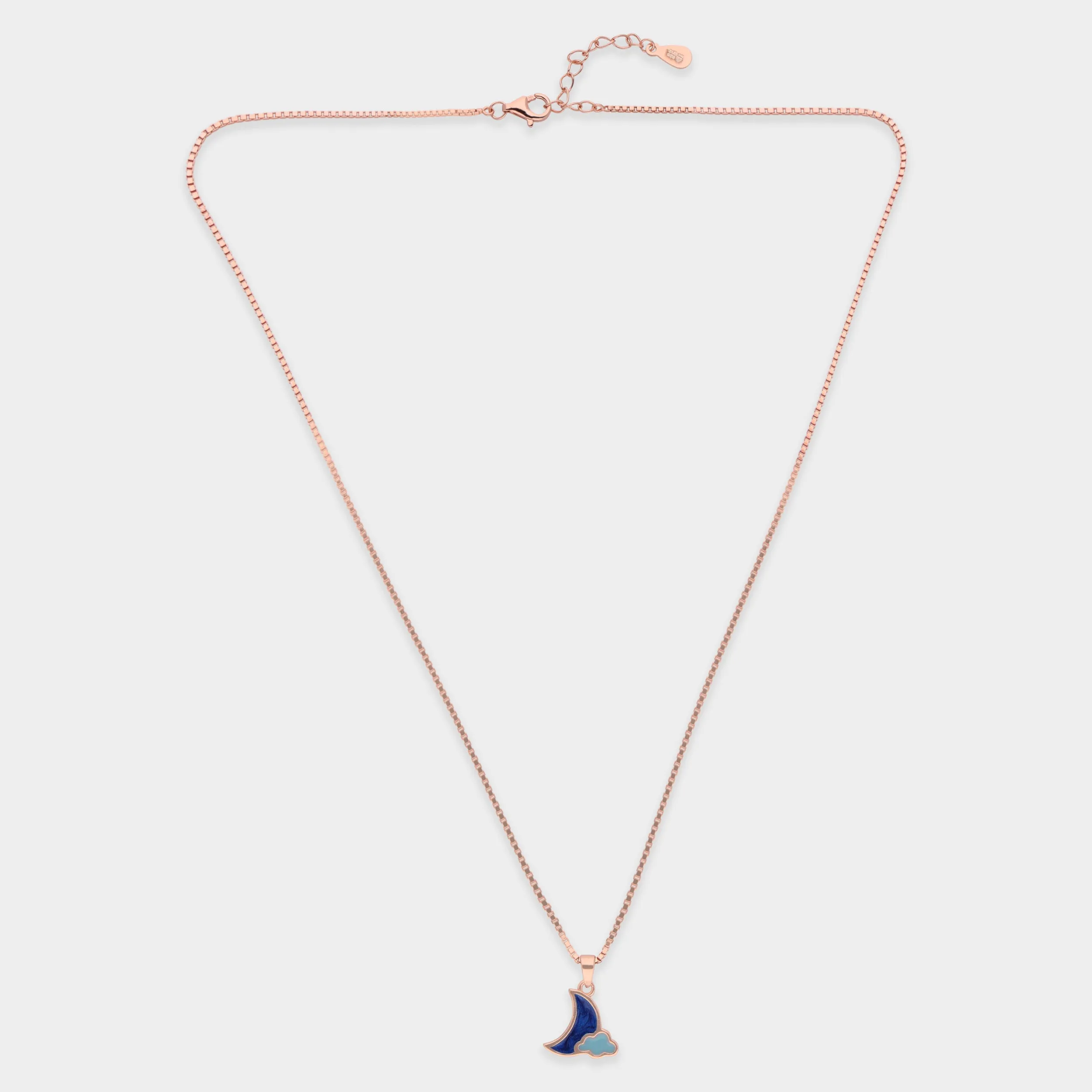 Sterling Silver Fancy Design Enamel Pendant Necklace | SKU : 0003631010, 0021546310