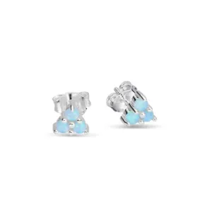 Sterling Silver Studs - Opalite Triangle