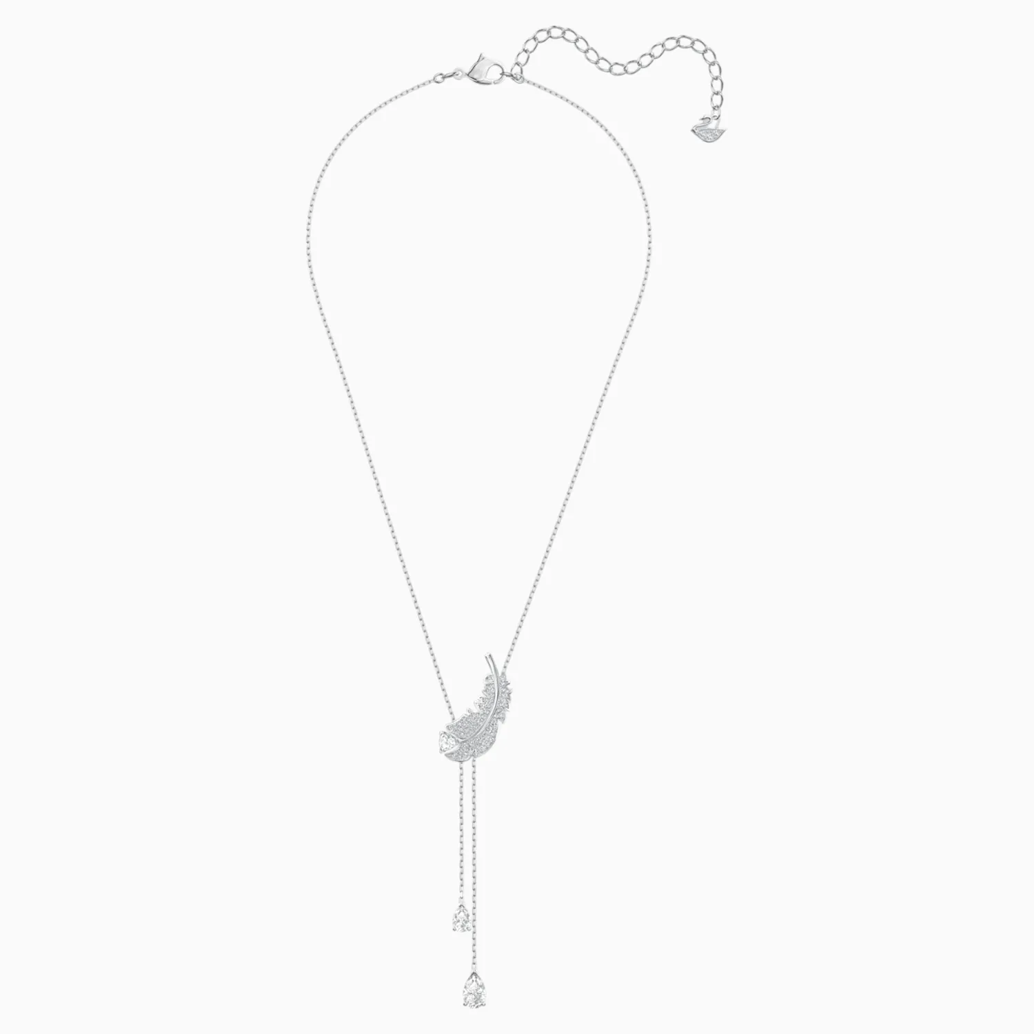 Swarovski Jewelry NICE Y NECKLACE, White, Rhodium -5493397