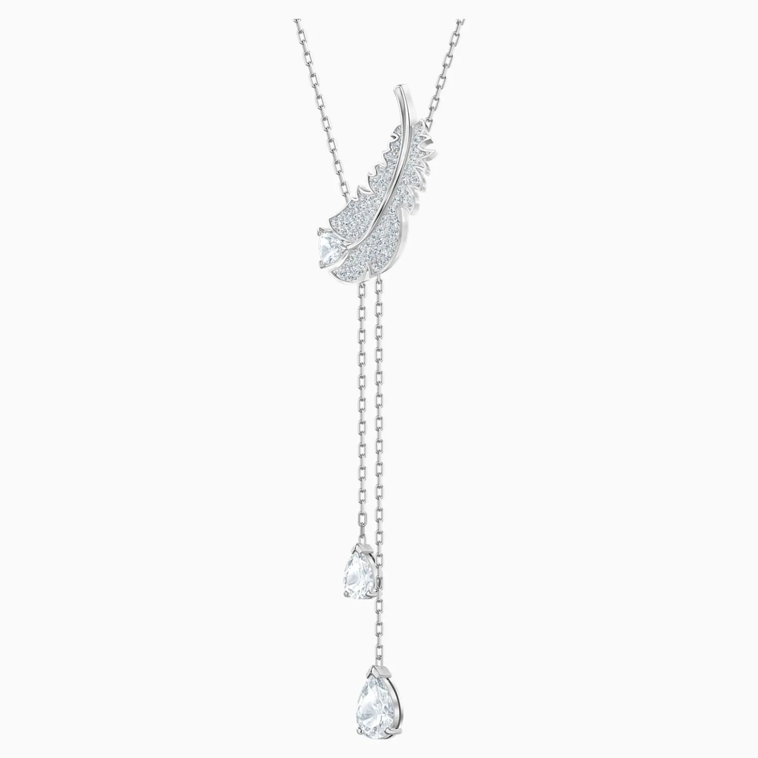 Swarovski Jewelry NICE Y NECKLACE, White, Rhodium -5493397