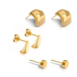 Three Stud Earrings Bundle