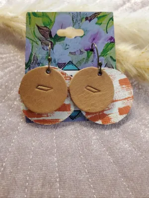 TN State Leather Earrings
