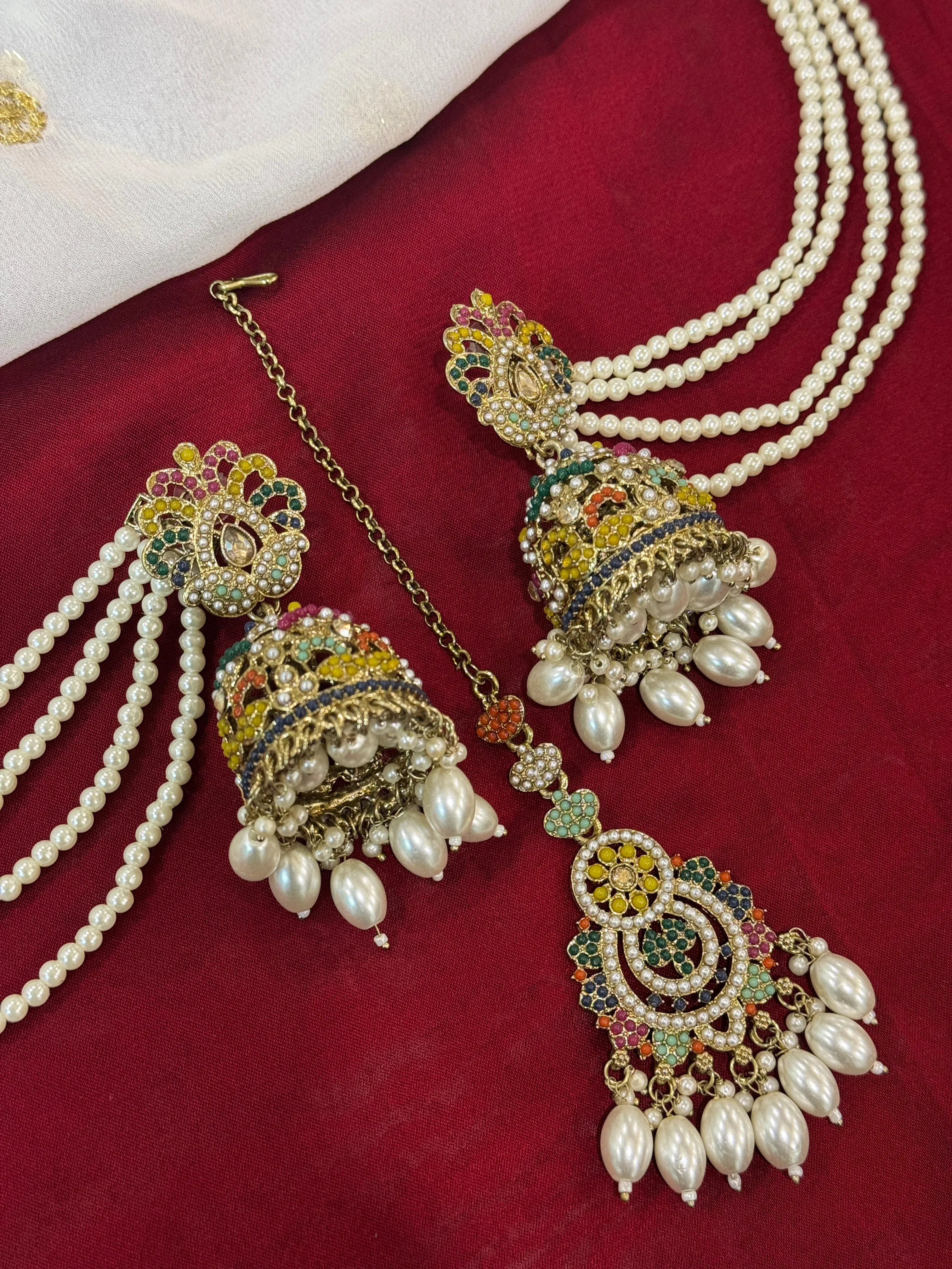 Traditional Stylish Gold Plated & Pearl Bahubali Jhumki Jhumka Earrings, Jewelry For Girls And Women