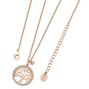 Tree Of Life Necklace & CZ Circumference Rose Gold