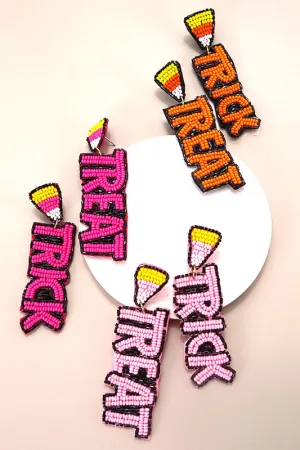 Trick Or Treat Seed Bead Drop Earrings