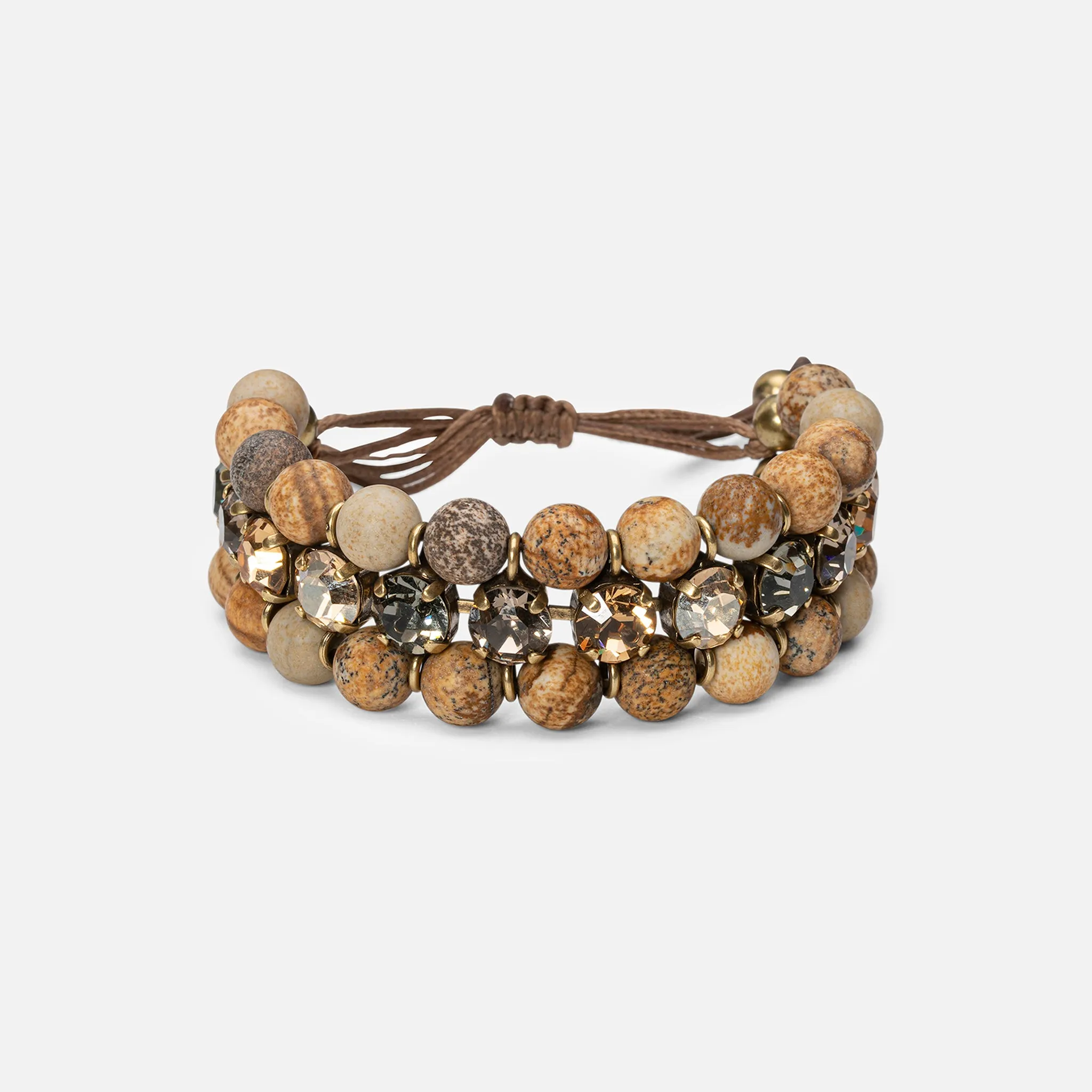 Triple Island Bracelet - Brown