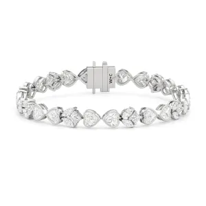 Tulip Blossom Diamond Tennis Bracelet