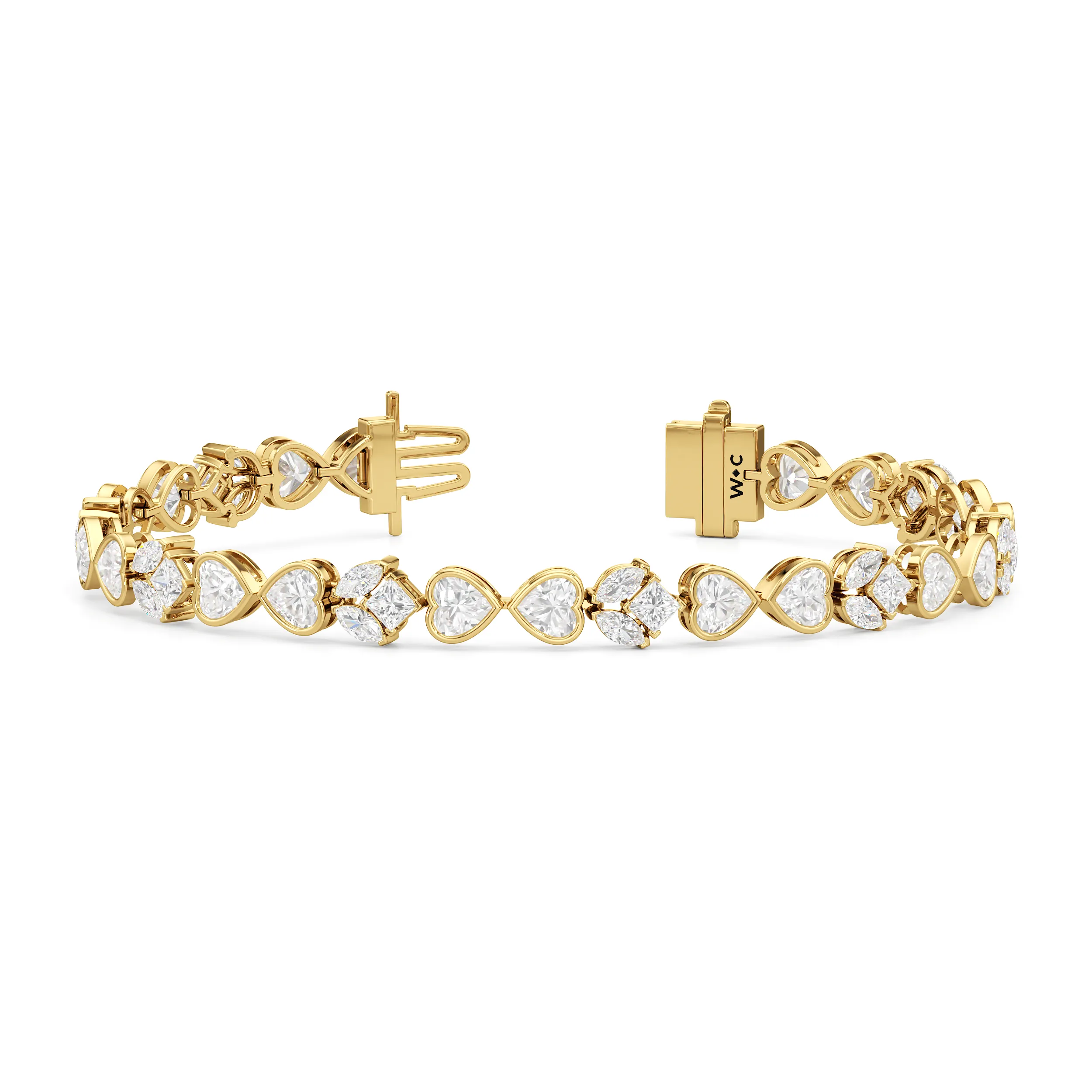 Tulip Blossom Diamond Tennis Bracelet