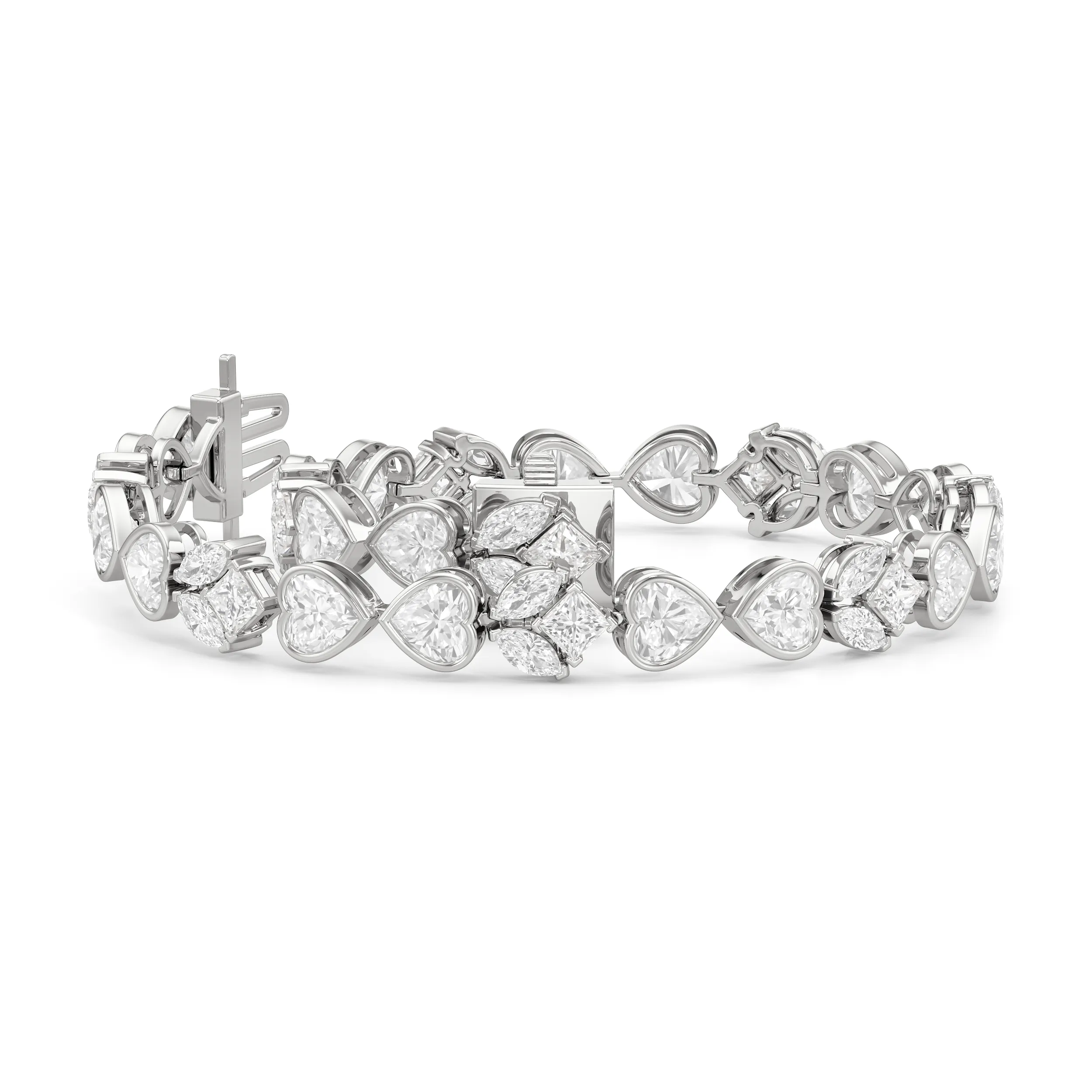 Tulip Blossom Diamond Tennis Bracelet
