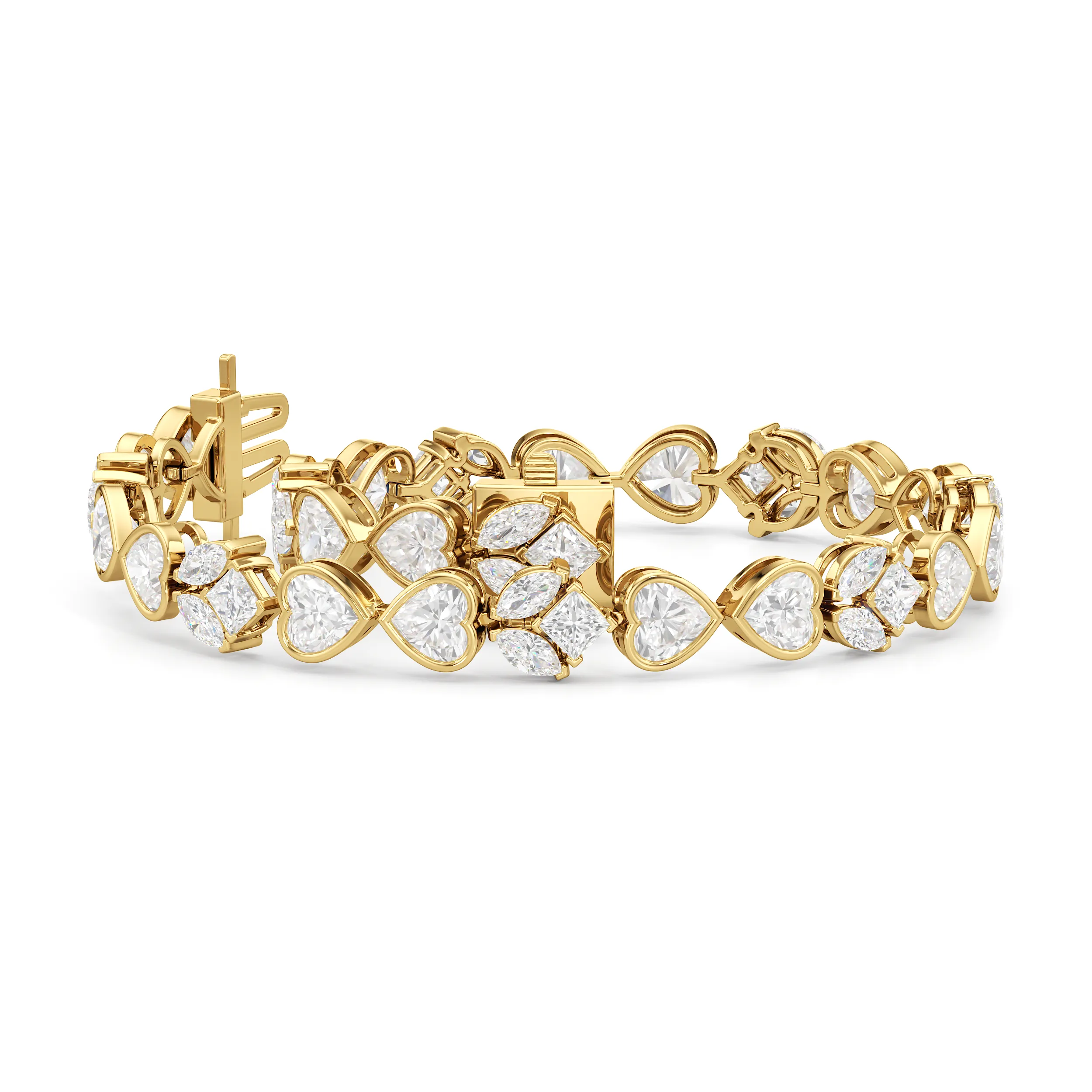 Tulip Blossom Diamond Tennis Bracelet