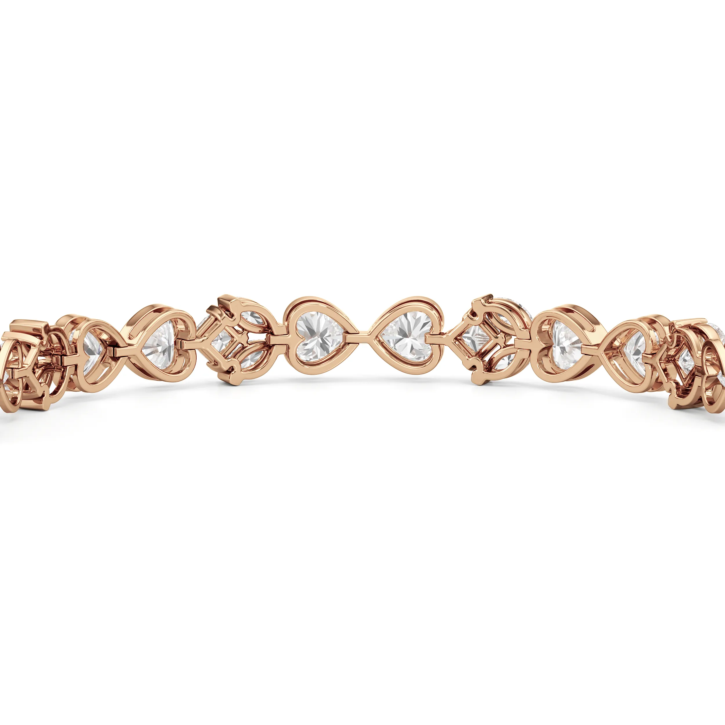 Tulip Blossom Diamond Tennis Bracelet