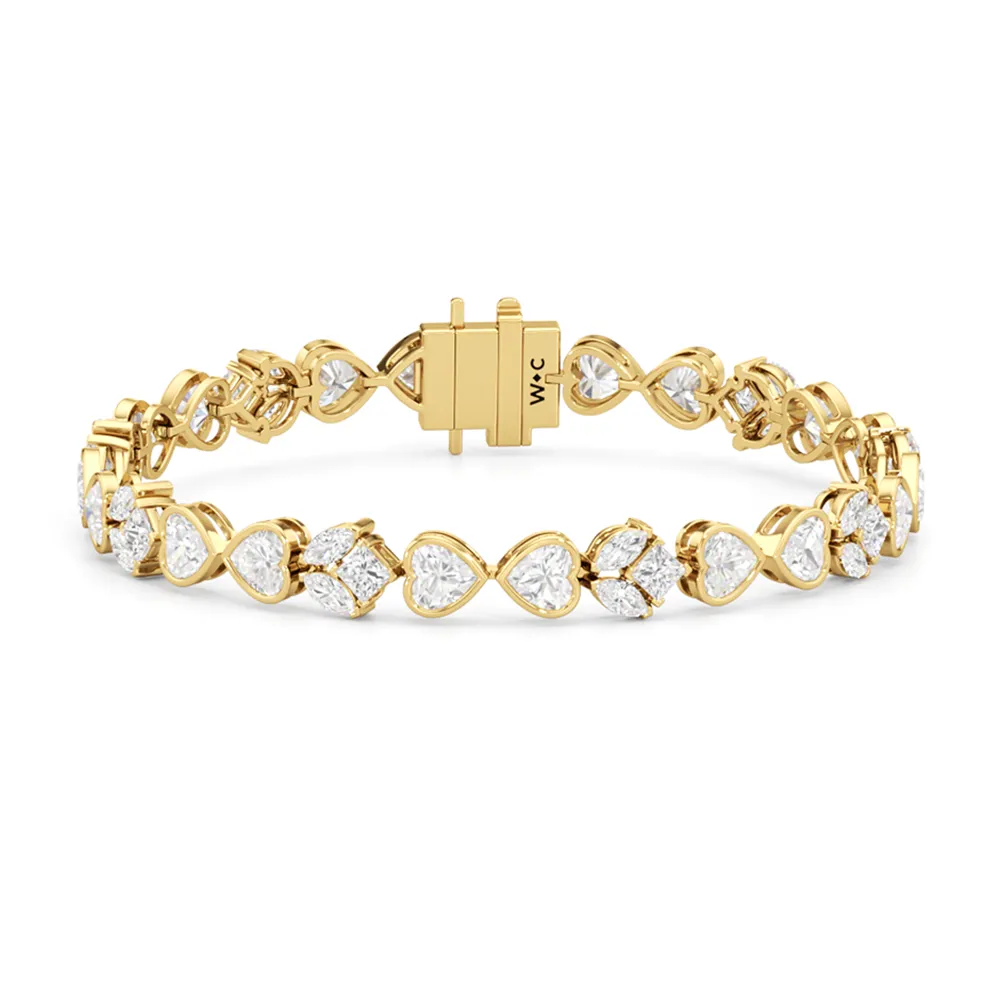 Tulip Blossom Diamond Tennis Bracelet