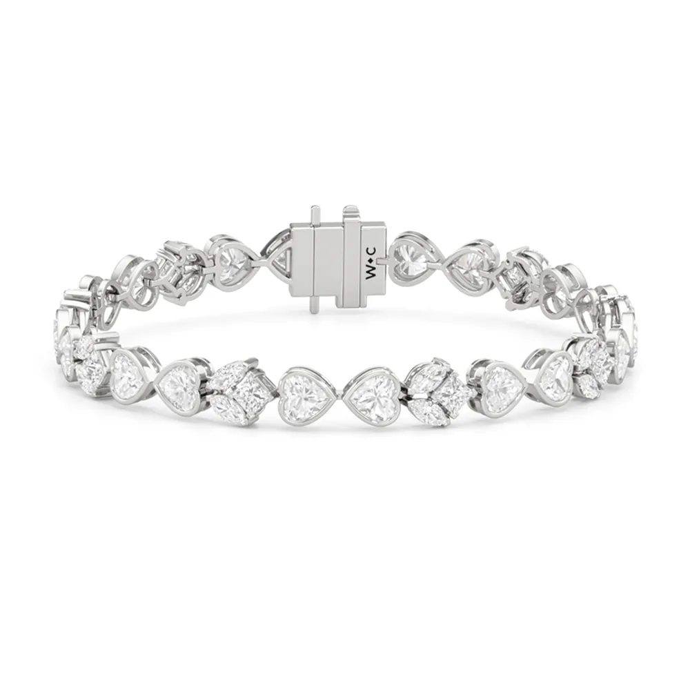 Tulip Blossom Diamond Tennis Bracelet