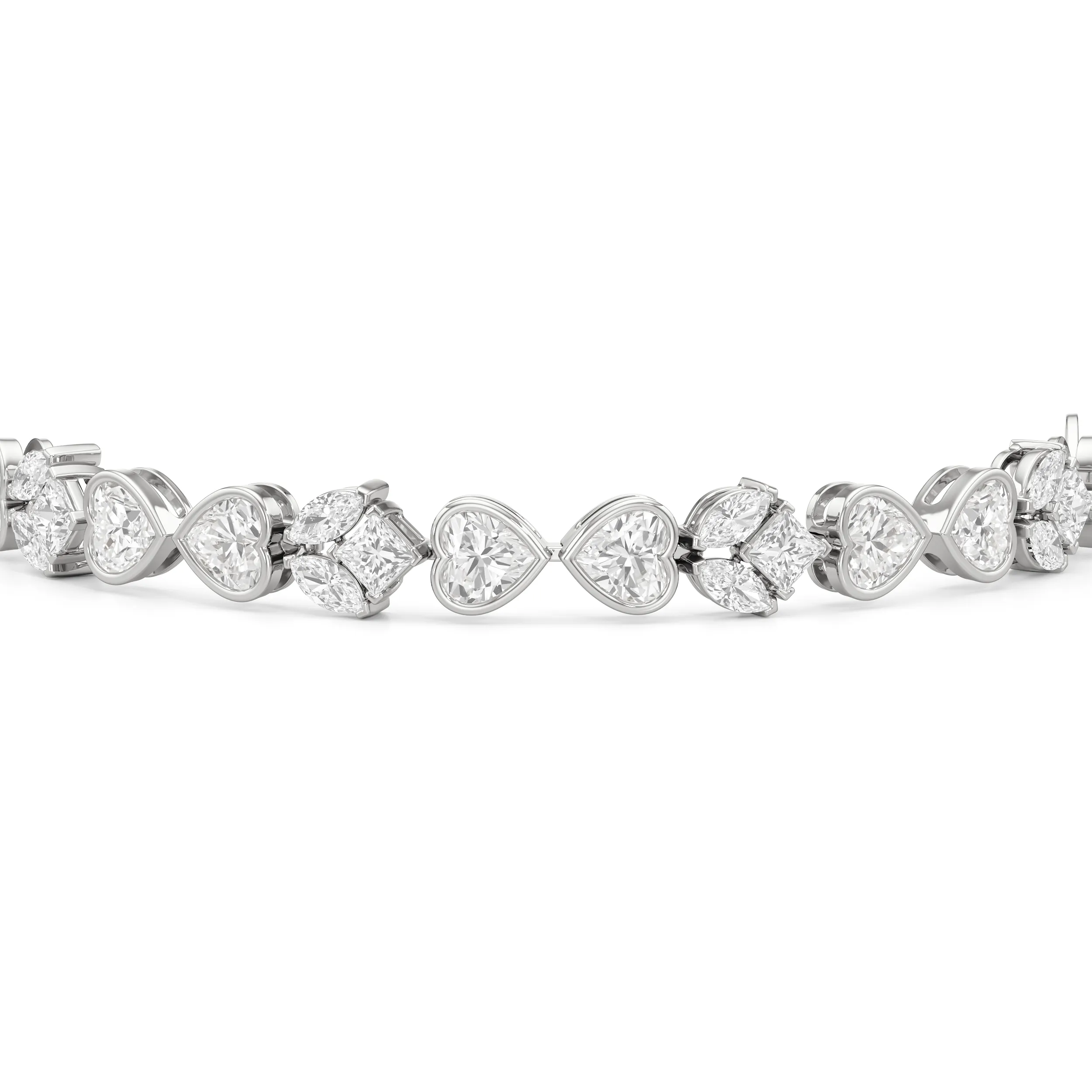 Tulip Blossom Diamond Tennis Bracelet