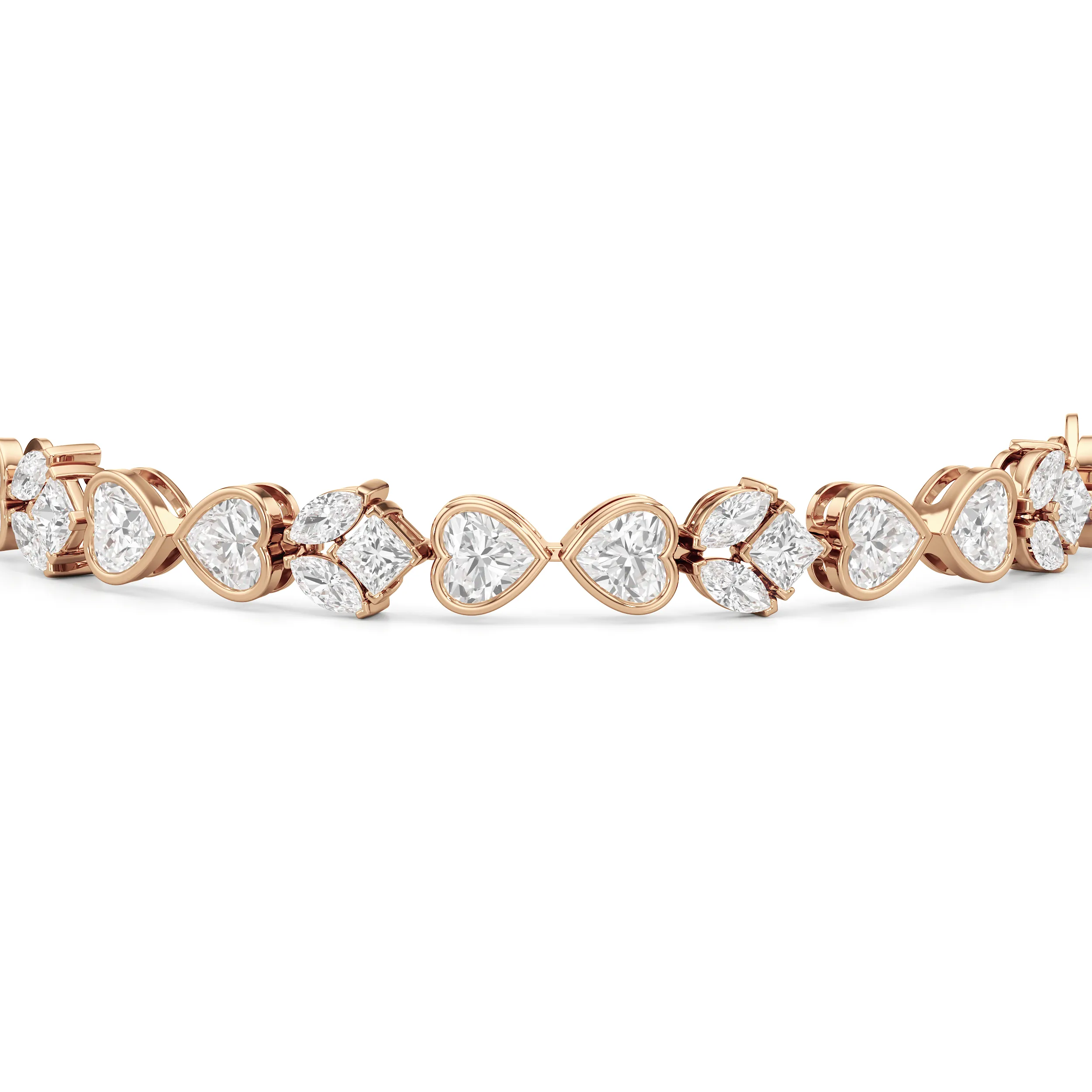 Tulip Blossom Diamond Tennis Bracelet