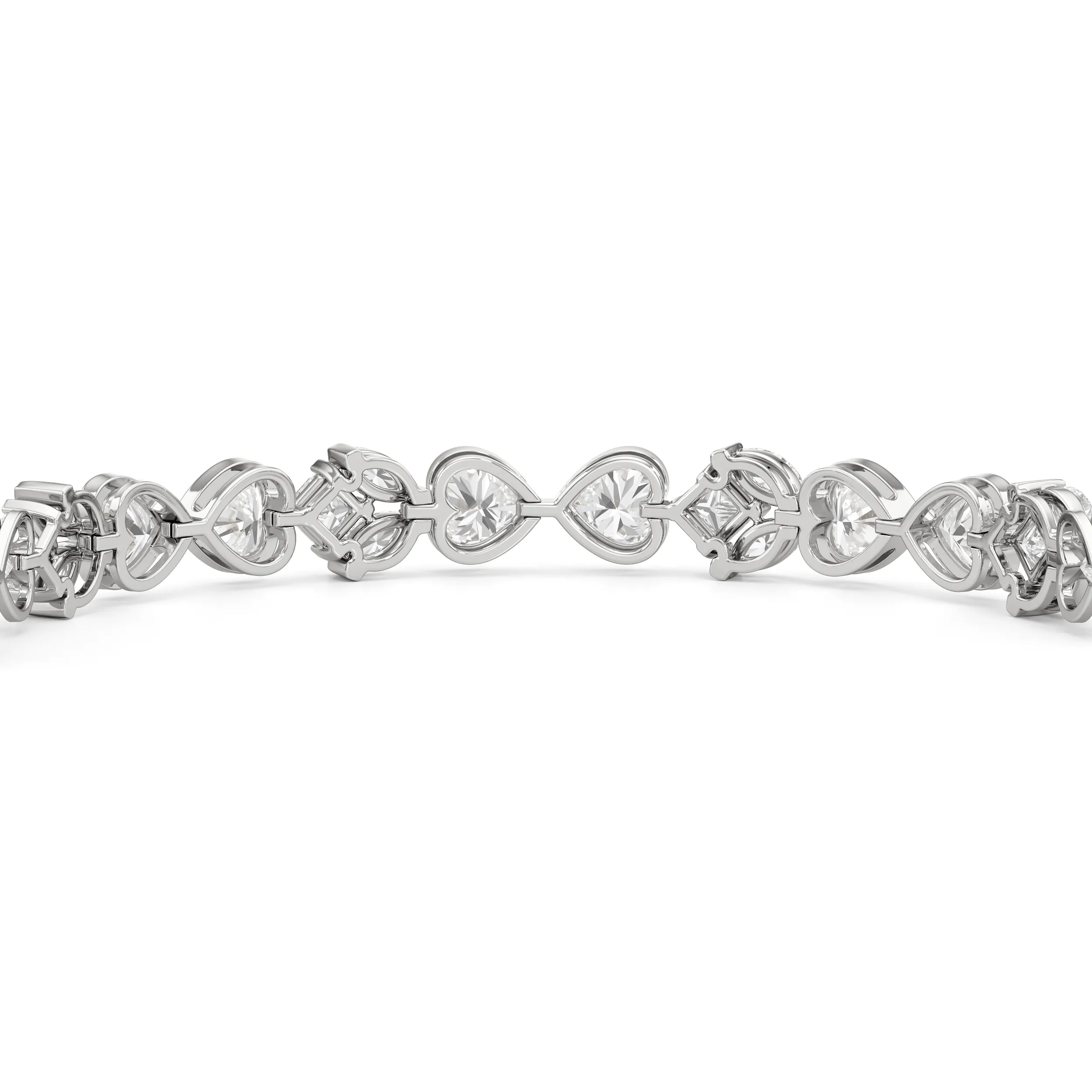 Tulip Blossom Diamond Tennis Bracelet