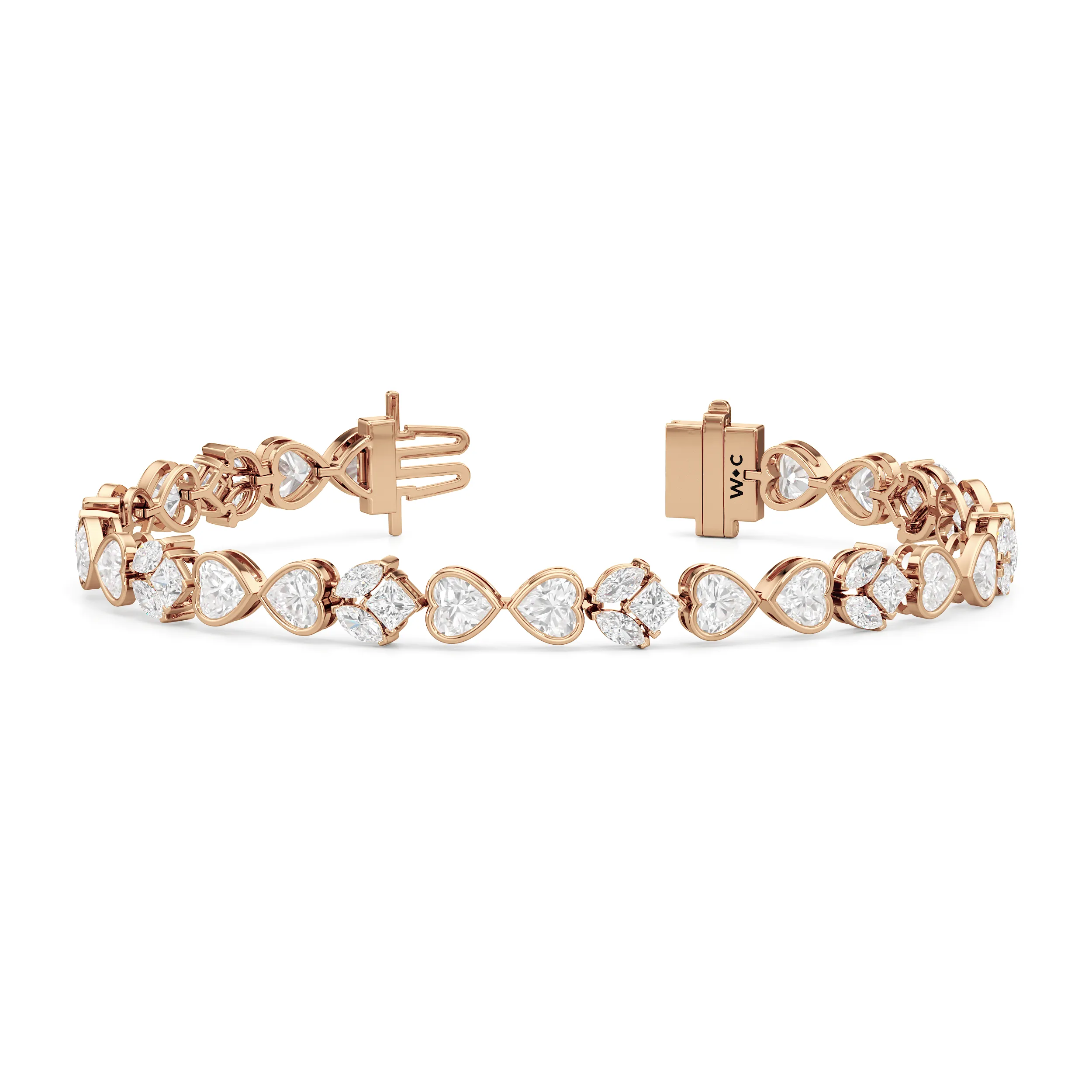 Tulip Blossom Diamond Tennis Bracelet