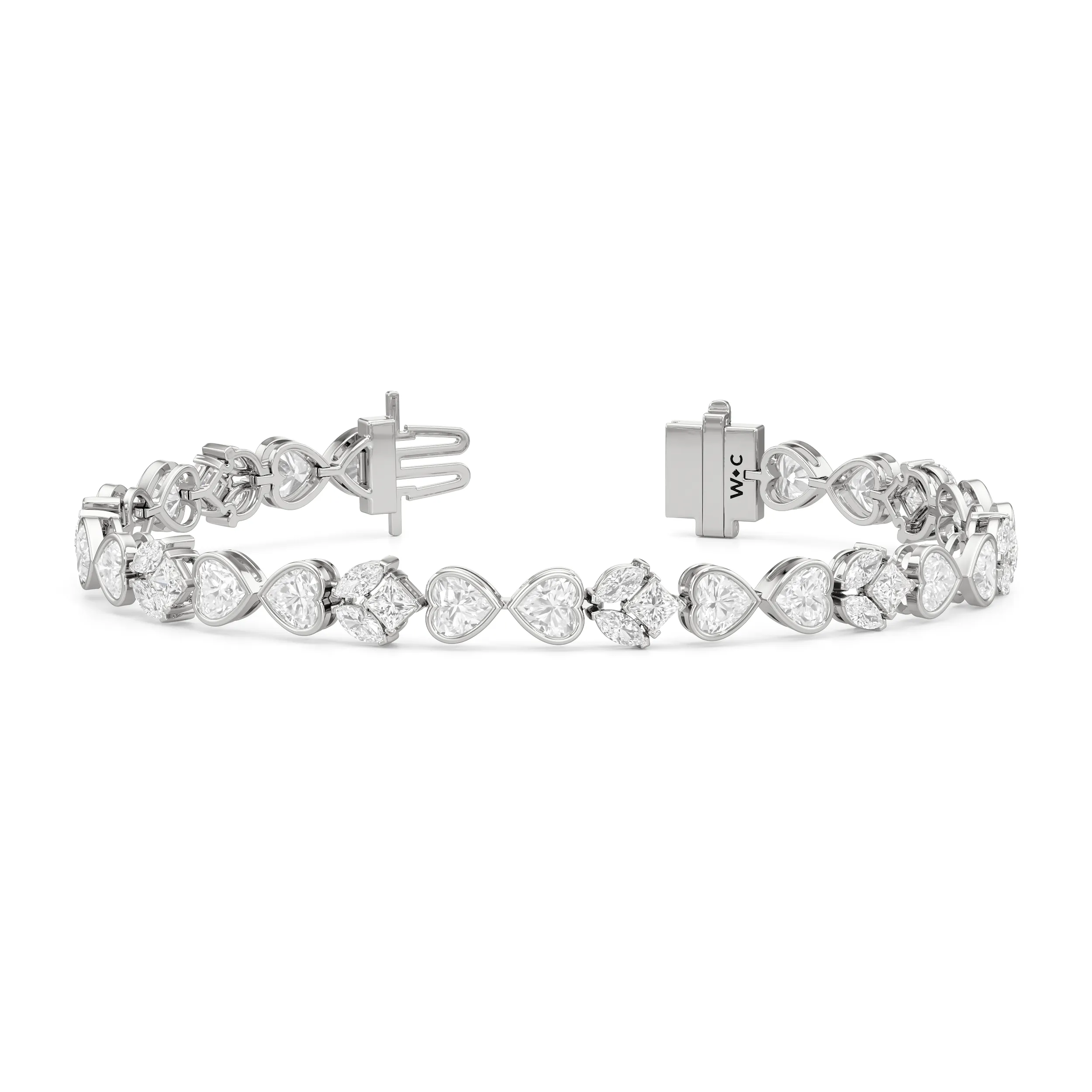 Tulip Blossom Diamond Tennis Bracelet