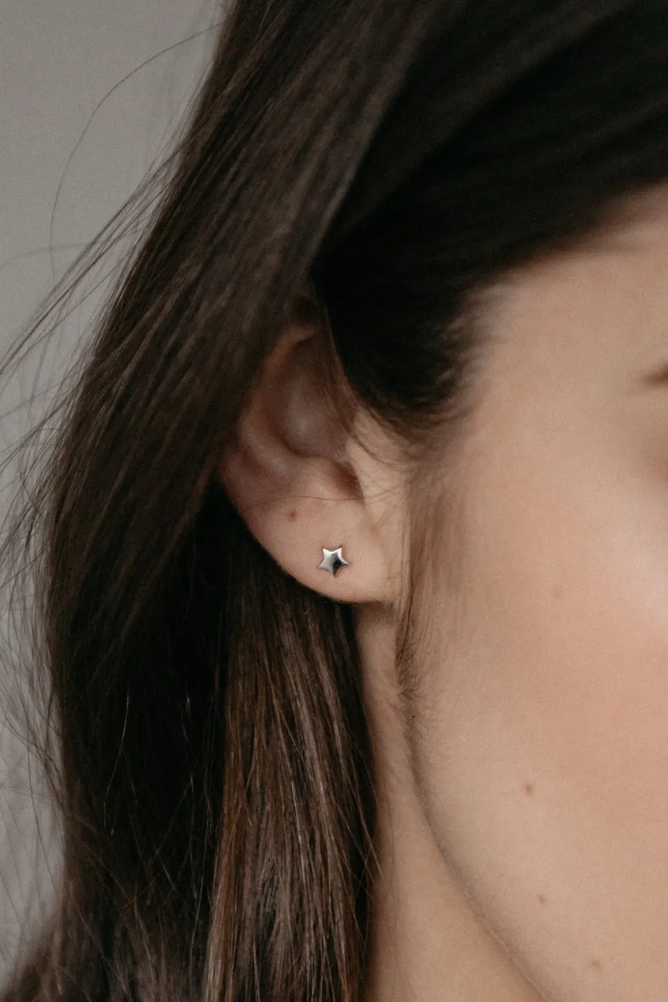 Twinkle Star Stud Earrings Silver