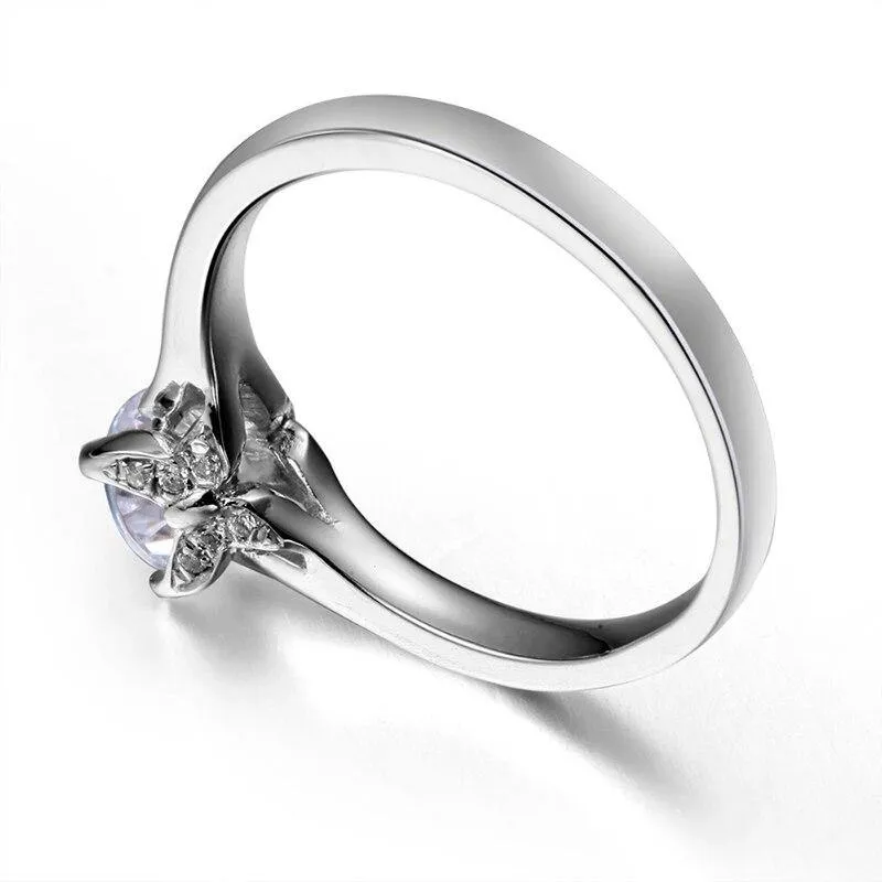 Unique 0.8ct  Luxury Moissanite Diamond Solitaire Ring