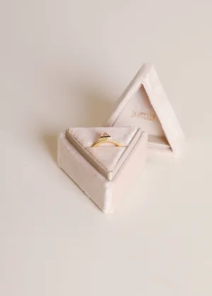Velvet Jewelry Box - Triangle - Cream: Cream