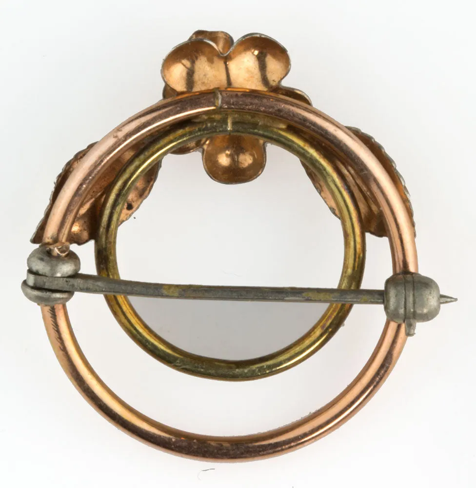Vintage 10kt yellow and rose gold retro pin. pnvn817