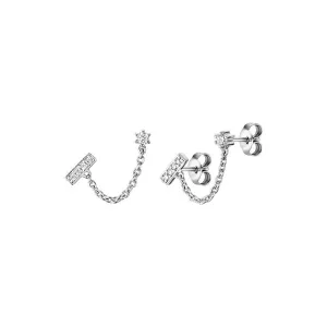 Viventy Silver Earrings with 10 CZ