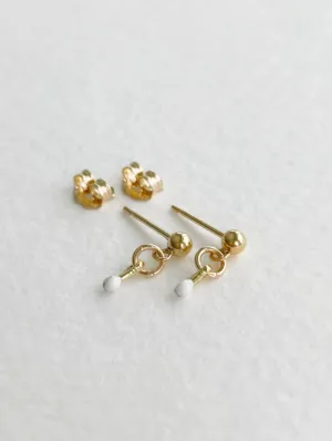 WHITE DOT STUDS