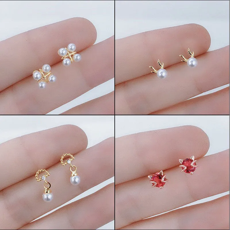 Wholesale Simple Small Exquisite Design Sense 925 Sterling Silver Earrings