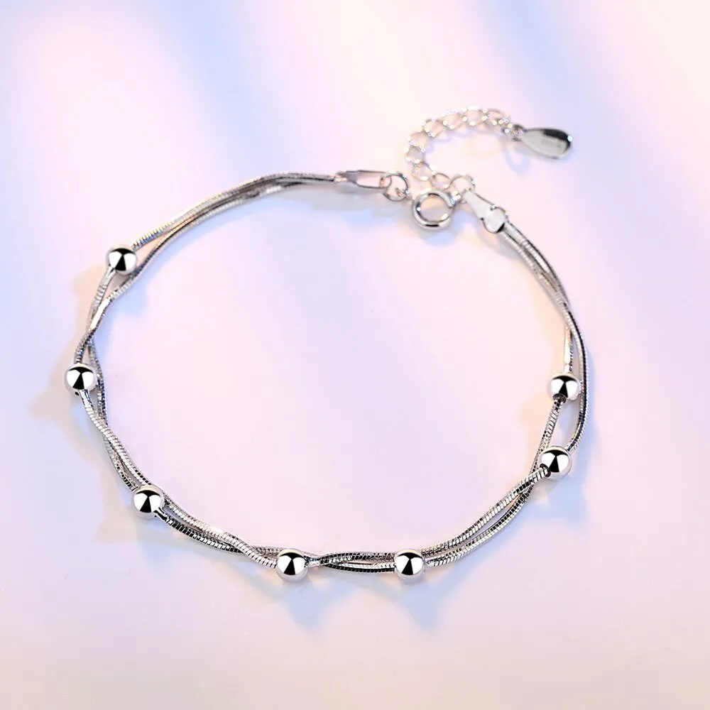 women's silver plated bracelets popular charming women's bracelets ✈️ free.shipping