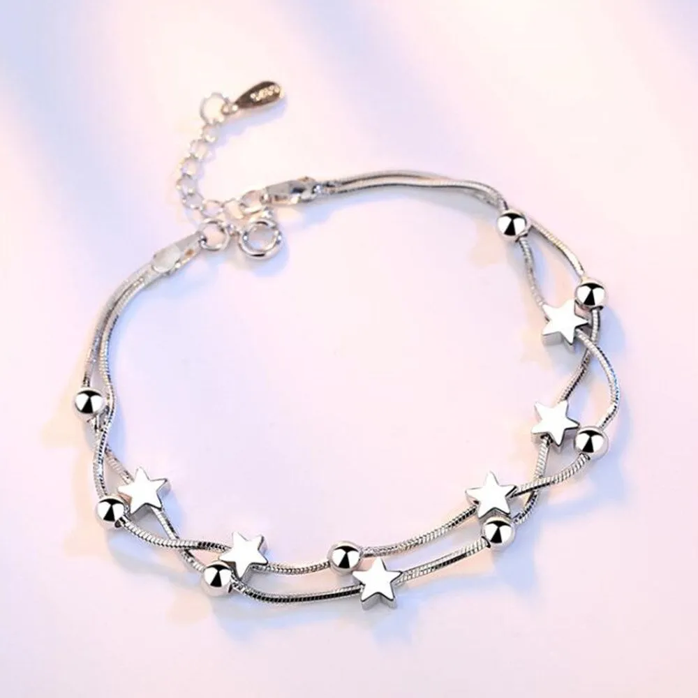 women's silver plated bracelets popular charming women's bracelets ✈️ free.shipping