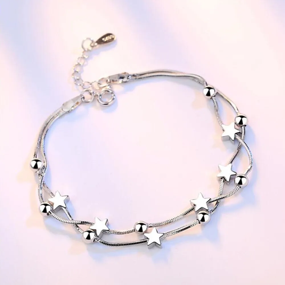 women's silver plated bracelets popular charming women's bracelets ✈️ free.shipping