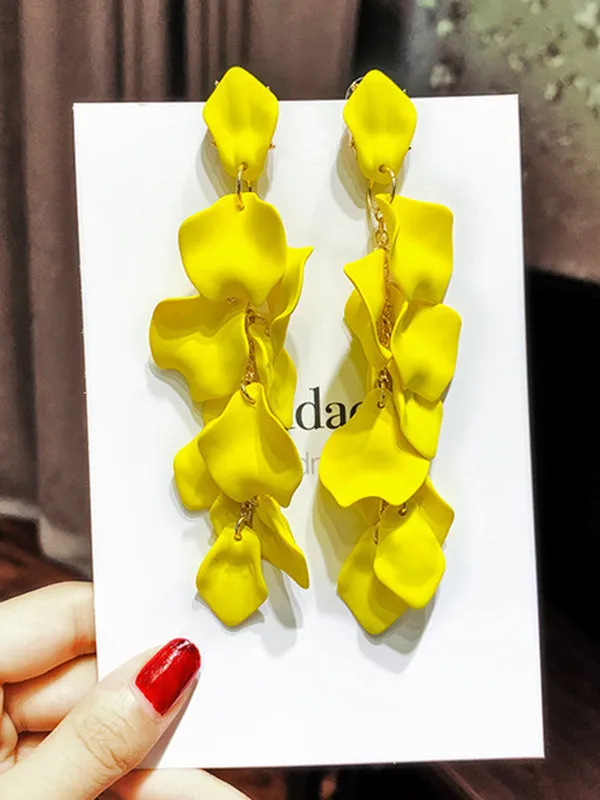 xakxx Stylish Tasseled Acrylic Earrings Accessories