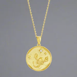 YGP Sterling 'Scorpio' CZ Circle Zodiac Pendant w/Chain