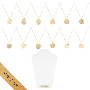 Zodiac Collection Gold Necklaces Wholesale Kit